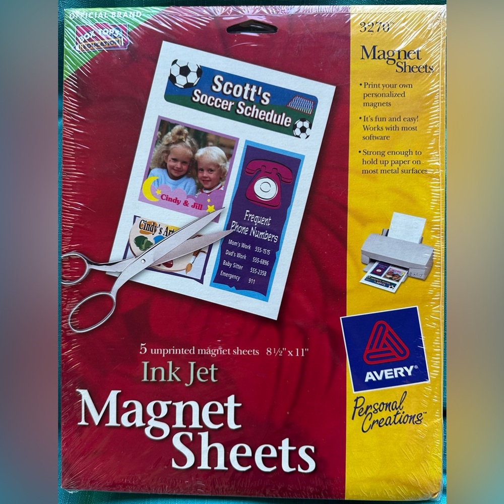 NEW in packaging, set of 3 Avery 3270™️ ink jet Magnet Sheets (5) 8.5x11